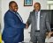 The Ugandan Minister for Defence and Veteran Affairs, Hon. Adolf Mwesige (left) welcomes the EASF Director, Dr.Adbillahi Omar Bouh 