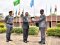 EASF Director Brig Gen Fayisa presents the Indian High Commissioner to Kenya His Excellency Dr. Virander Paul with a gift. On the left is the Defence Attache at the Embassy, Capt (Navy) Nitesh Garg.  