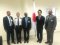 Le Directeur de l'EASF et le Chef de Mission Adjoint du Japon auprès de l’Union africaine, M. Tetsuya Unno (2e à droite), l'Attaché de Défense japonais à Addis-Abeba, le Colonel Hidemasa Murata (2e à gauche), le Commandant de la Force au sein de l'EASF (à droite) et un cadre de la Base Logistique de l'EASF (à gauche) lors de la visite de courtoisie au Chef de Mission.