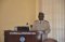 The Commandant of the EASF Logistics Training Center delivers his speech to the participants