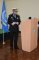 EASF Senior Police Adviser Deputy Chief Superintendent Bjarne Askholm delivers a speech during the opening ceremony of the Police Pre-Deployment Course in Embakasi, Nairobi.  