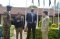 (Left to right): the KDF Liaison Officer, the EASF Head of Administration and Finance and the Military Assistant to Director talking with the Leader of the Delegation