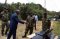 Members of Kenya Defence Forces Signal Squadron who have been training on the use of Satellite equipment at the Secretariat in Karen meeting the officials.