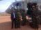 The EASF Director Dr. Abdillahi Omar Bouh with Burundi Chief of Defence Forces Major General Prime Niyongabo (2nd from left) after arrival in Kitgum. Maj. Gen. Niyongabo is the current Chair of EASF Chiefs of Defence Staff.