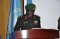 The EASF Force Commander Brig. Gen. Vincent Gatama delivers his keynote speech during the opening ceremony of the United Nations Military Experts on Mission Course on 23rd November 2020.