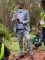 EASF Director Brig. Gen. Getachew Shiferaw Fayisa prepares to plant a tree during a scheduled session of the Youth for Peace programme in Entoto park, Ethiopia on 7th July 2021.